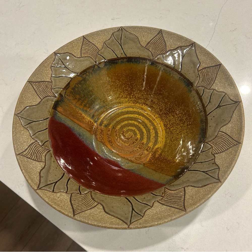 Rasmussen- signed Handcrafted pottery bowl.